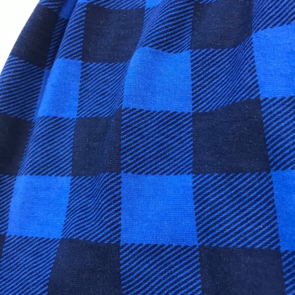 Draper James‎ Faux Wrap Dress Women's Size Small Buffalo Plaid Nassau Navy Rayon - Picture 7 of 11